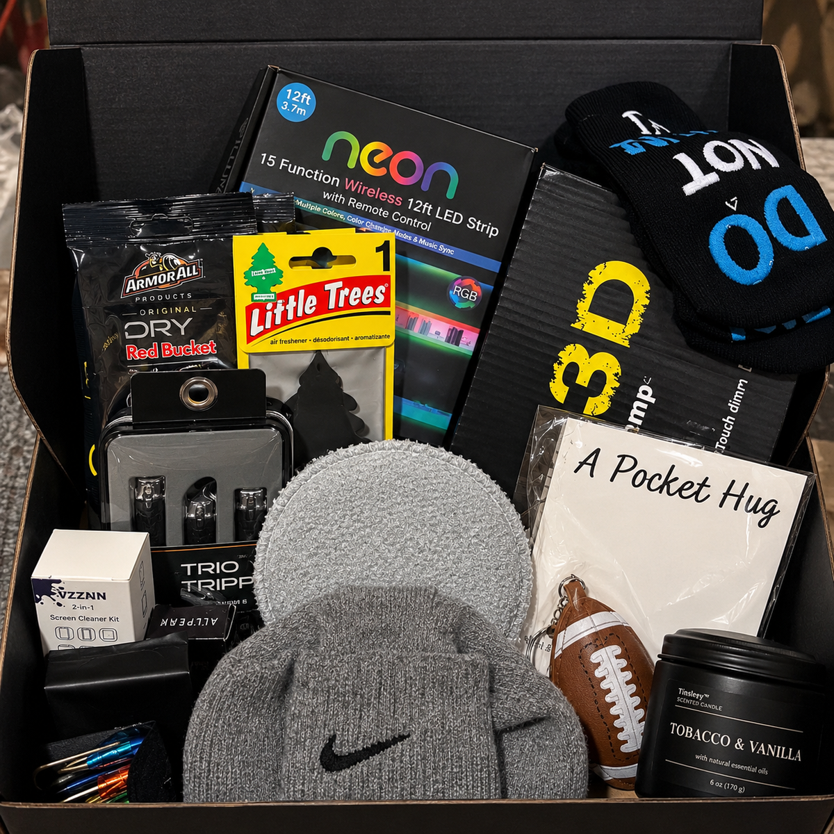 Men's Mystery Scoop Box | Choose Your Theme, Unbox Gifts (Gamer, Sports, Auto, Grooming, Outdoors)