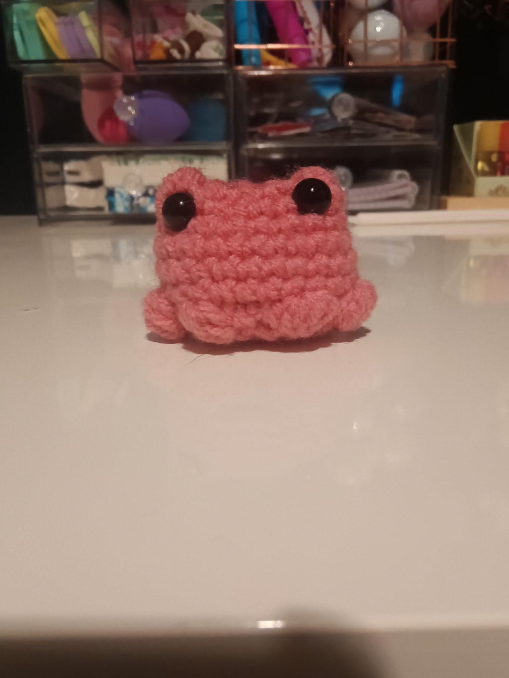 Handmade Crochet Frog Plush Toy – Amigurumi Stuffed Animal, Multiple Colors