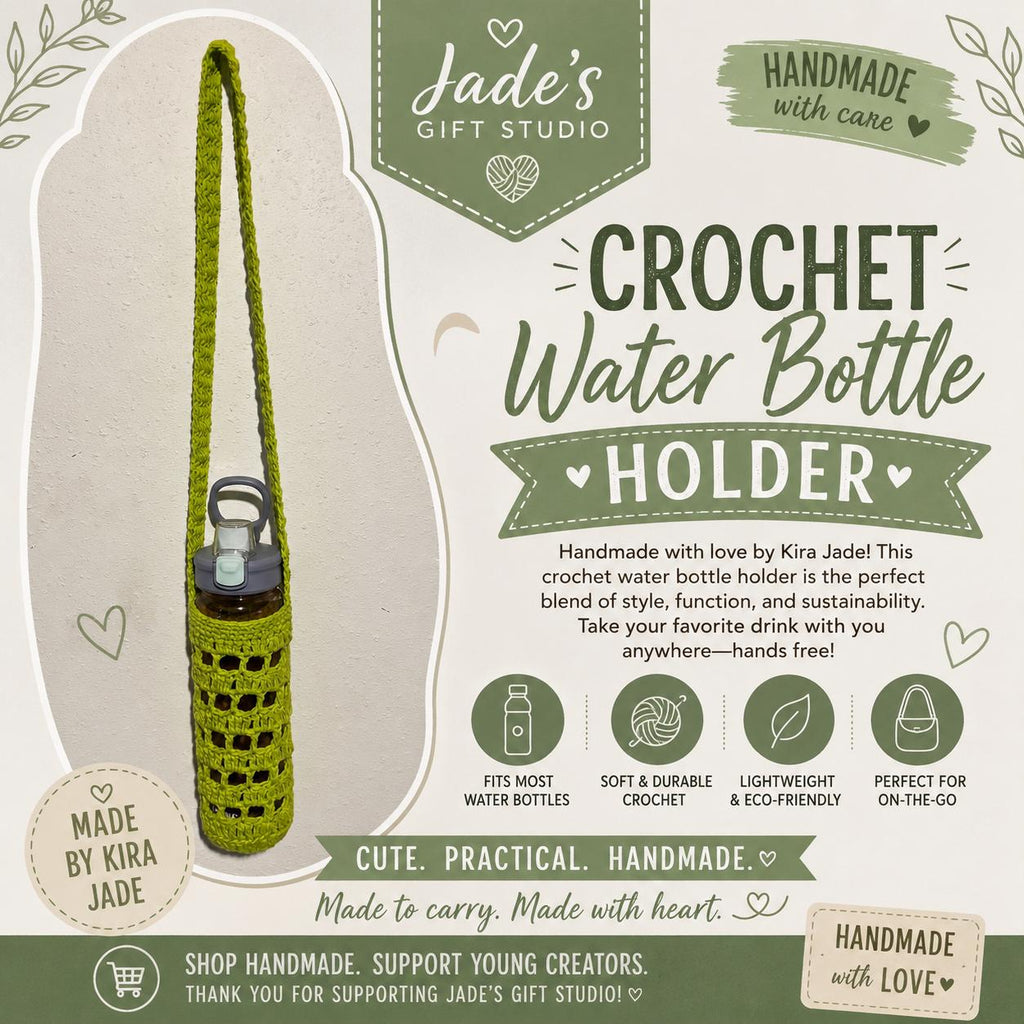 Handmade Crochet Water Bottle Holder