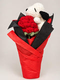 Crochet Flower Bouquet Puppy Plush – Floral Amigurumi, Handmade Gift for Girls