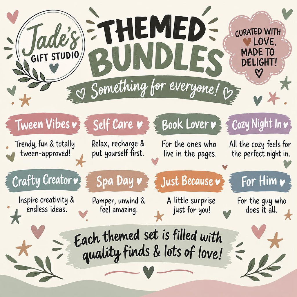 Curated Themed Gift Box – Self Care, Book Lover & Crafty Creator Bundle | Unique Gift for Her